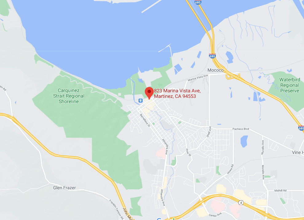 Map to attorney's office in Martinez